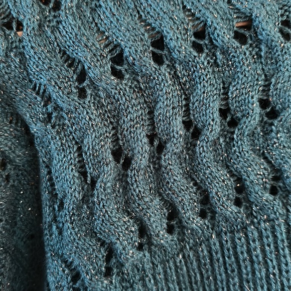 Teal sparkly sweater - Picture 3 of 7